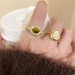Tiger's Eye Adjustable Ring - Vintage Chinese Style Jewelry - Image 6