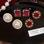 Pearl Stud Earrings Set - Unique Lightweight Luxury Design - Image 5