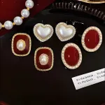 Pearl Stud Earrings Set - Unique Lightweight Luxury Design - Image 7