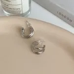Minimalist Clip-On Hoop Earrings – No Piercing, Pain-Free Silver Hoops - Image 4