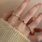 Delicate Zircon Heart Ring – Adjustable Sweetheart Statement Ring for Women - Image 3