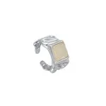Sugar Cube Crystal Open Ring – French INS Style, Light Luxury Statement Jewelry - Image 2