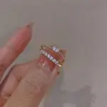 Exquisite Zircon Heart Ring Set – Light Luxury Couple Rings for Women