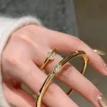 Orbit Star Zircon Ring Cosmic Design Statement Ring - Image 3