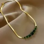 Minimal Luxury Titanium Steel Collarbone Necklace Elegant Design