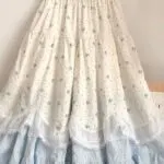 French Floral Lace Ruffle A-Line Maxi Skirt - Image 5