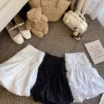 Korean Polka Dot Bubble Hem A-Line Mini Skirt - Image 2