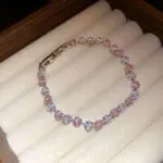 Pink Square Zircon Bracelet for Women - Image 9