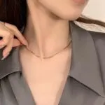 Amber Layered Gold Sweater Necklace for Women – Elegant Fall Winter Fashion Jewelry - Image 7