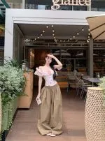Floral Off-Shoulder Ruffle Blouse – Lace Trim Slim Fit Feminine Top - Image 7
