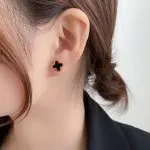 Titanium Steel Roman Numeral Stud Earrings Minimal Luxury Design - Image 11