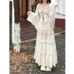 Misty Ocean Elegance New Chinese Style Two-Piece Skirt Set - Image 7