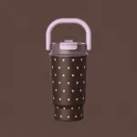 Stainless Steel Ceramic Lined Insulated Tumbler with Dual Drinking Lid & Handle - Image 5