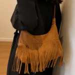Melard Fringe Shoulder Crossbody Tote Bag for Women – Large Capacity Casual Commuter Handbag