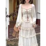 Misty Ocean Elegance New Chinese Style Two-Piece Skirt Set - Image 2