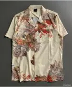 STRAPPING Vintage Floral Cuban Collar Hawaiian Shirt
