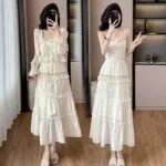 Misty Ocean Elegance New Chinese Style Two-Piece Skirt Set - Image 6