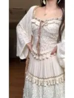 Misty Ocean Elegance New Chinese Style Two-Piece Skirt Set - Image 5