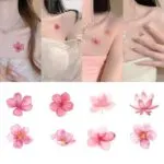 Chinese Style Sakura Floral Temporary Tattoo Stickers
