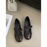 Elegant Bow Round Toe Flats Women's Comfortable Shallow-Cut Ballet Loafers - Image 4