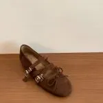 French Leopard Print Mary Jane Ballet Flats - Image 12