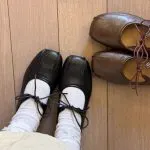 Vintage Pleated Mary Jane Ballet Flats - Image 4