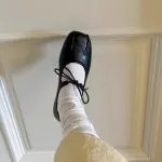 Vintage Pleated Mary Jane Ballet Flats - Image 2