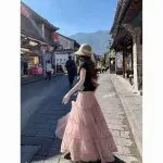 French Sweetheart Waist-Cinching Black Top - Image 9