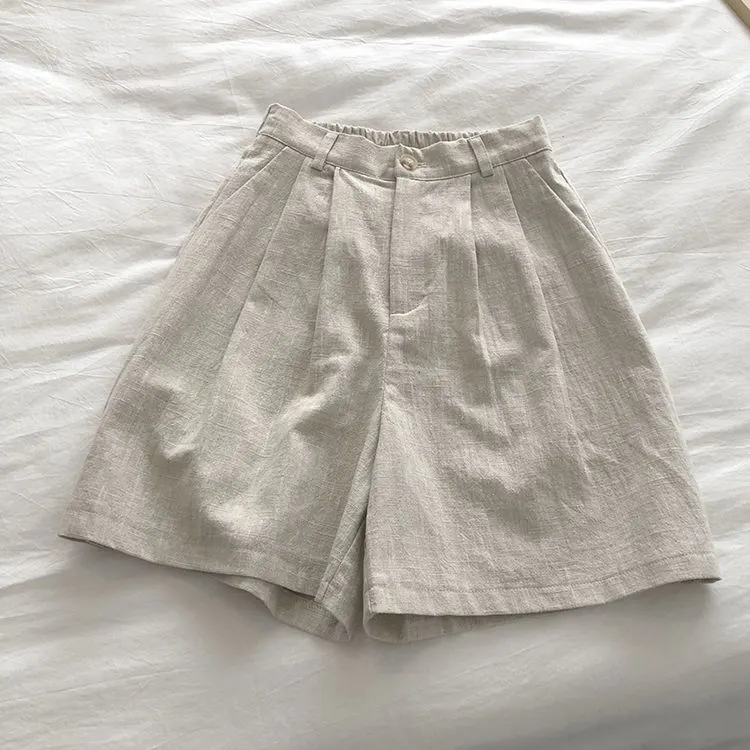 Main Images8 Vintage Linen Wide Leg Shorts - Image 1