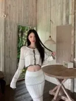 Women's Chic Knit Two-Piece Skirt Set - Image 3