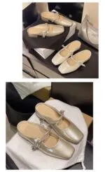 Elegant Closed-Toe Mule Sandals for Women – Chic Flat Backless Summer Slippers - Image 3