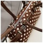 Korean Polka Dot Baguette Shoulder Bag - Image 2
