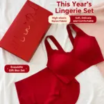 Red Strapless Lingerie Set for Women - Image 3