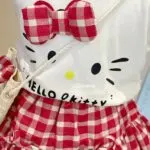 Ruffle Sleeve Top & Plaid Skort Set - Image 7