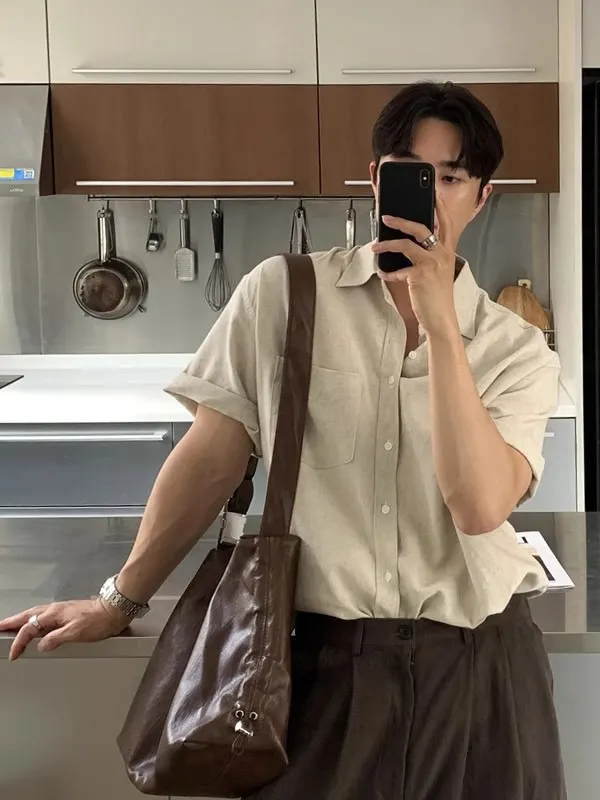 Main Images2 Linen Short Sleeve Shirt - Image 1