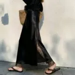 Women's Satin Lace Mermaid Midi Skirt - Image 3