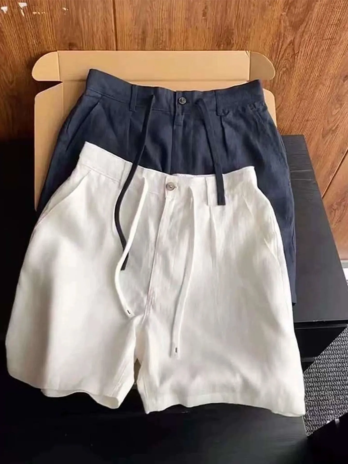 Main Images4 Tencel Linen Casual Shorts - Image 1