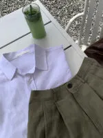 Linen Short Sleeve Shirt - Image 4