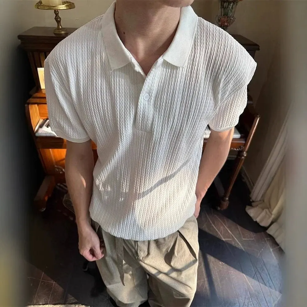 Main Images6 Textured Knit Polo Shirt - Image 1