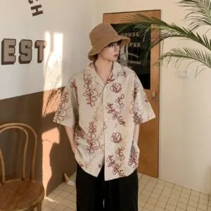 Vintage Embroidered Short Sleeve Shirt