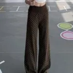 Polka Dot Flared Pants