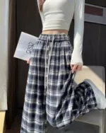 Vintage Plaid Wide Leg Pants - Image 6