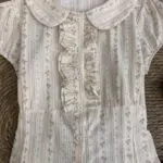 Vintage Floral Ruffle Blouse - Image 2