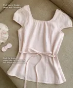 Lace Puff Sleeve Blouse - Image 2