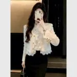 Lace Cropped Jacket - Image 5