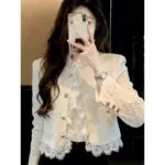 Lace Cropped Jacket - Image 4