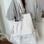 Polka Dot Large Capacity Tote Bag - Image 14