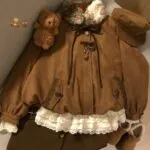 Vintage Faux Fur & Lace 3-Piece Outfit - Image 9