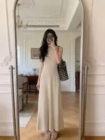 Ribbed Round Neck Waist-Defining Maxi Dress - Image 6