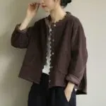 Corduroy Lace Trim Short Jacket - Image 6